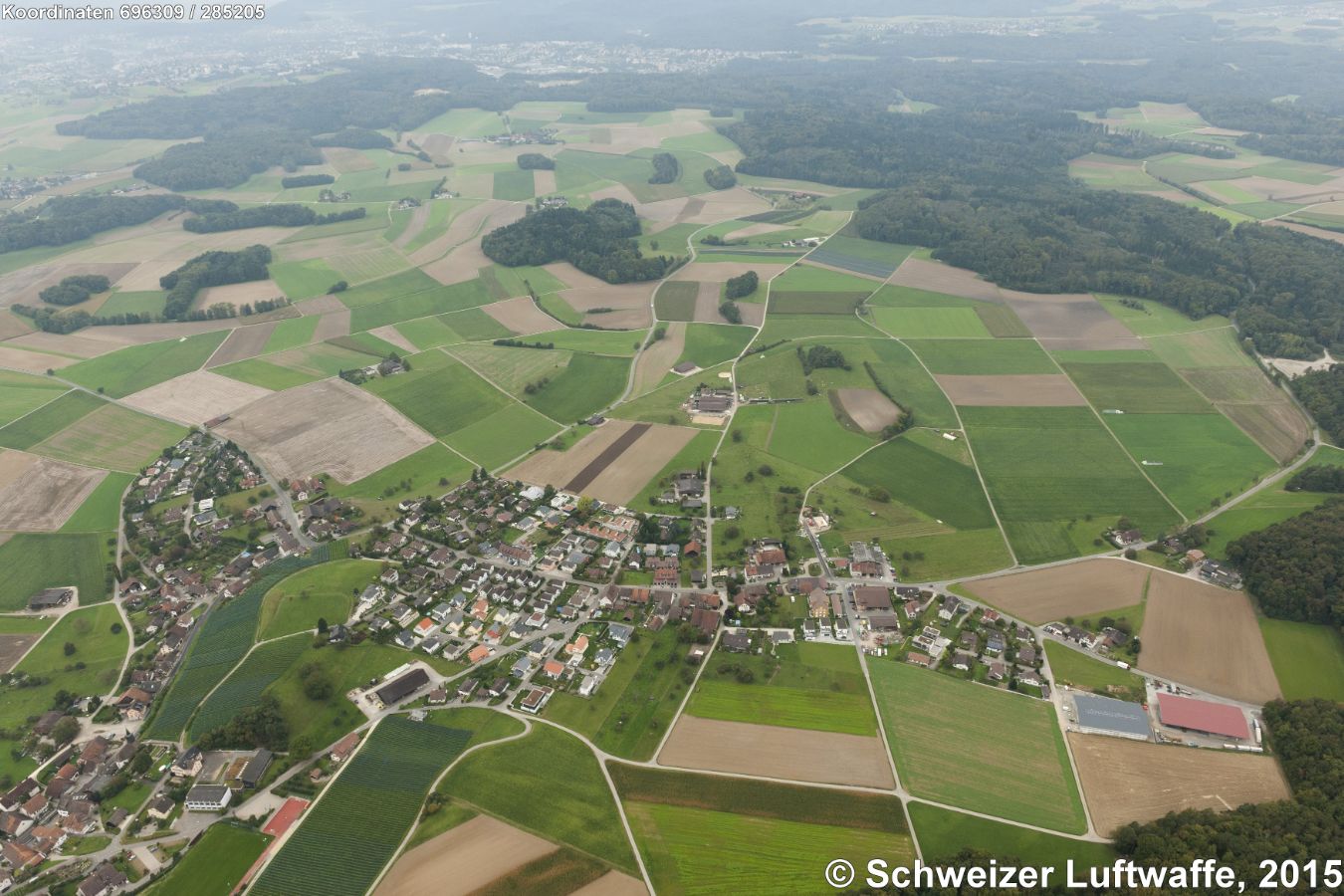 Neudörflingen, Blick südwärts Richtung Büsingen